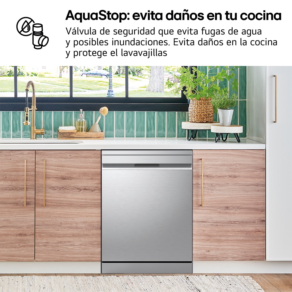 Lavavajillas LG 14 servicios QuadWashTM Steamcon lavado a vapor y tercera bandeja - DF375HVS Inox-13