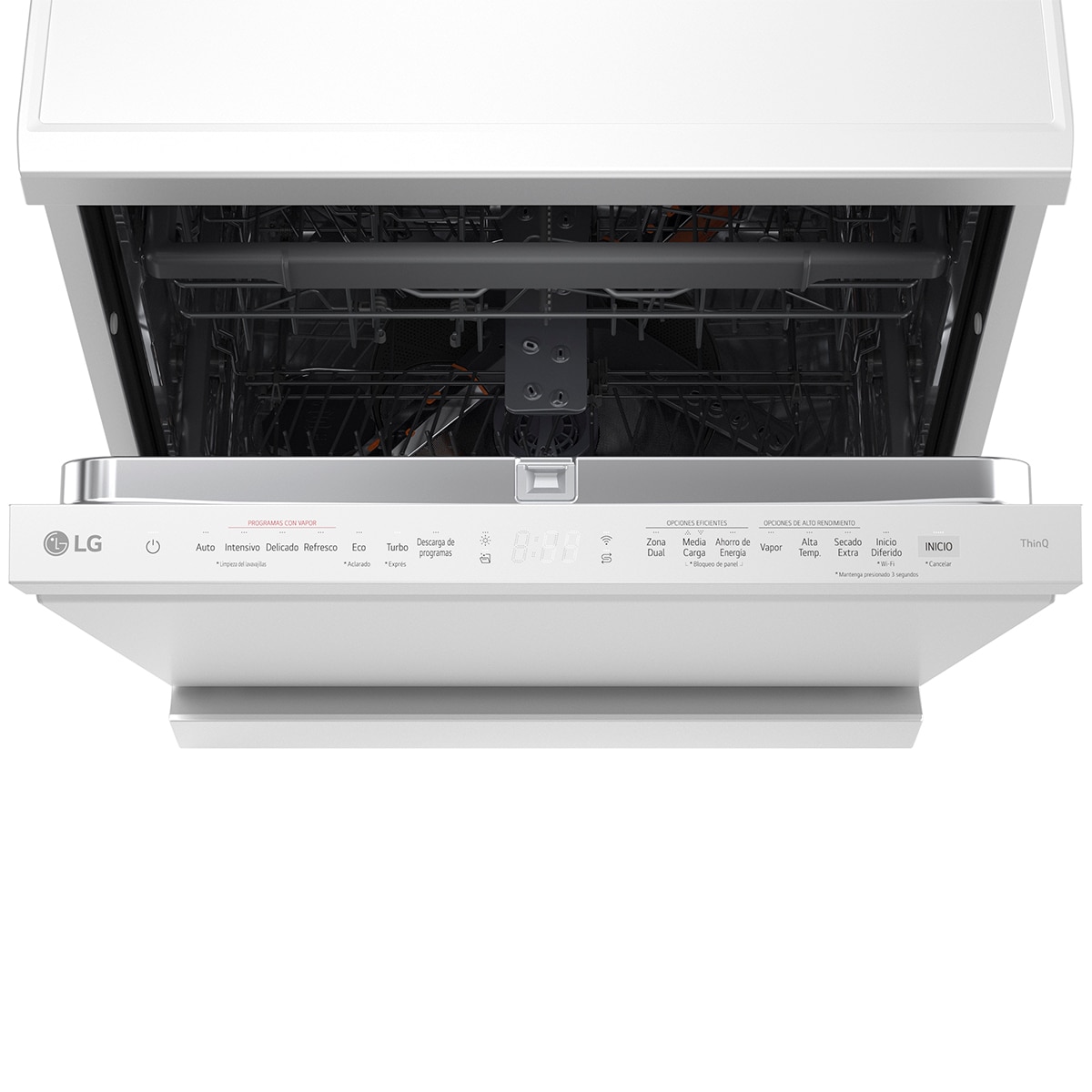 Lavavajillas LG 14 servicios QuadWashTM Steam con lavado a vapor y tercera bandeja - DF375HWS - Blanco marfil Blanco marfil-14