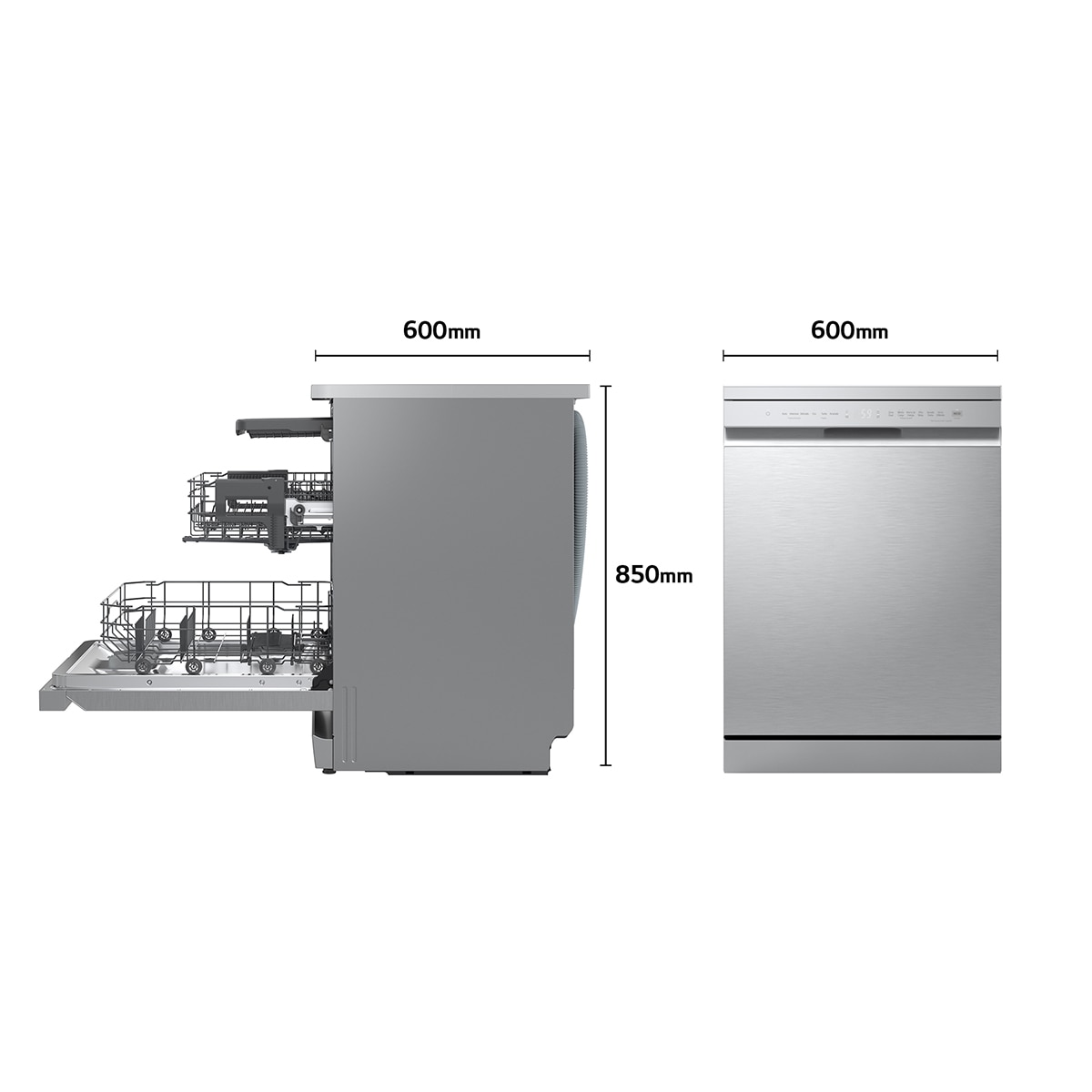 Lavavajillas LG 14 servicios QuadWashTM, con tercera bandeja - DF273FV Inox antihuellas-2