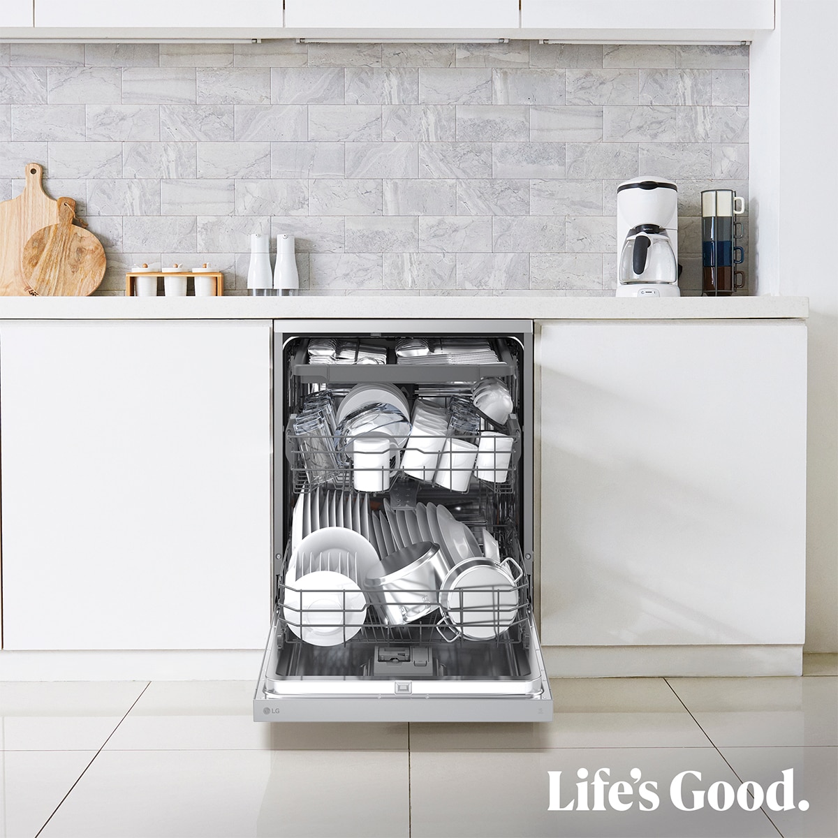 Lavavajillas LG 14 servicios QuadWashTM, con tercera bandeja - DF273FV Inox antihuellas-14