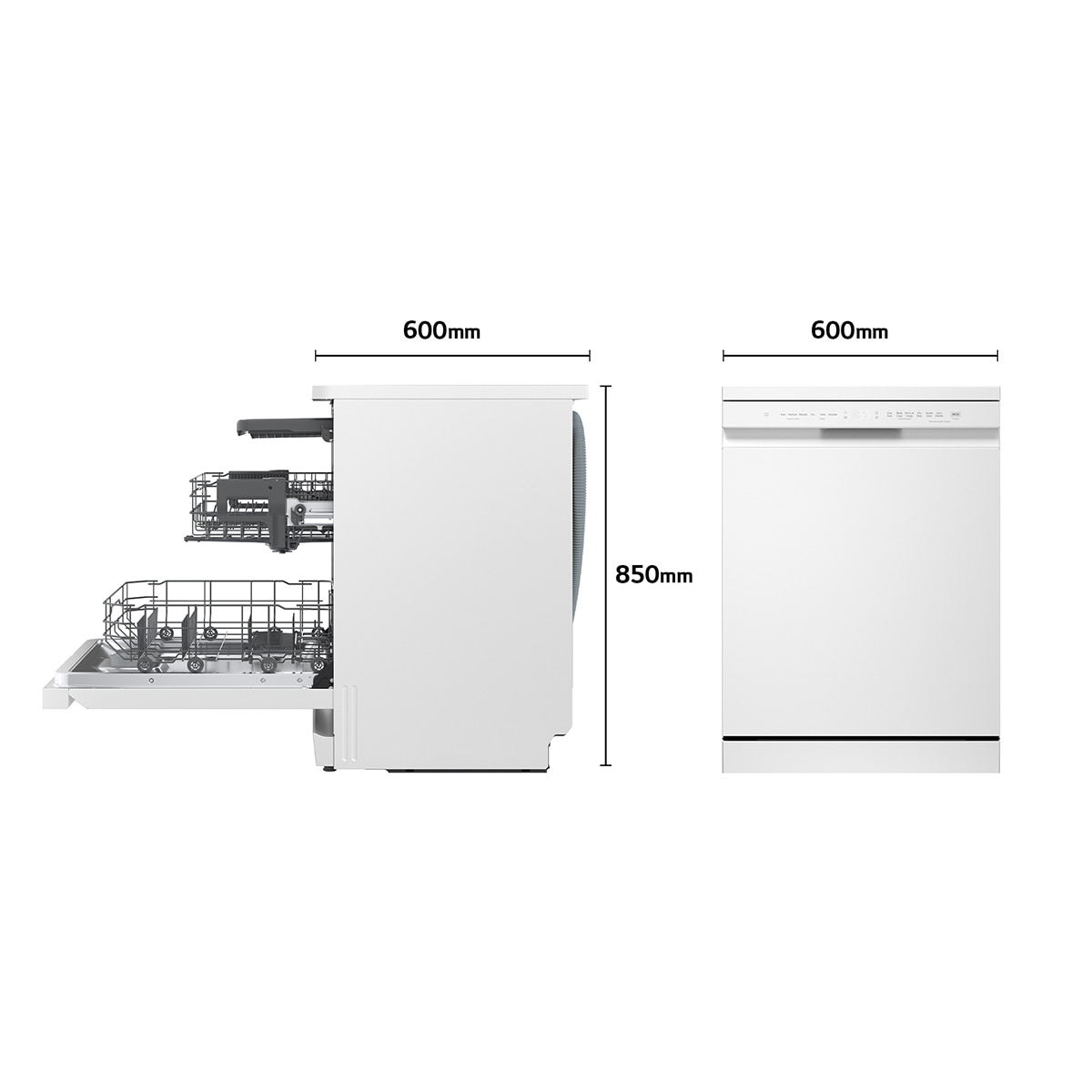 Lavavajillas LG 14 servicios QuadWashTM, con tercera bandeja - DF273FW Blanco-2