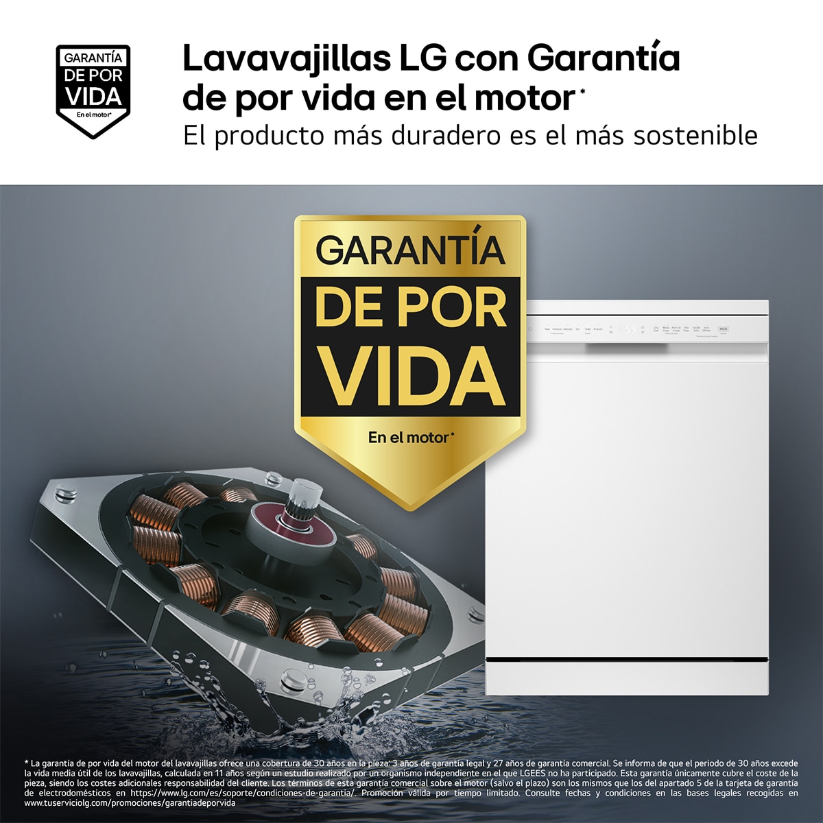Lavavajillas LG 14 servicios QuadWashTM, con tercera bandeja - DF273FW Blanco-4