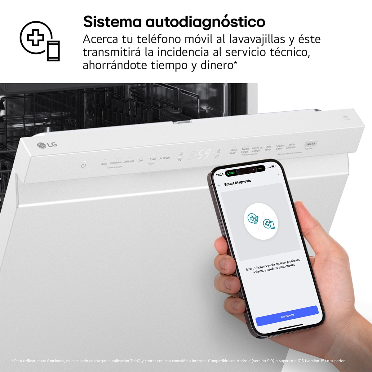 Lavavajillas LG 14 servicios QuadWashTM, con tercera bandeja - DF273FW Blanco-12
