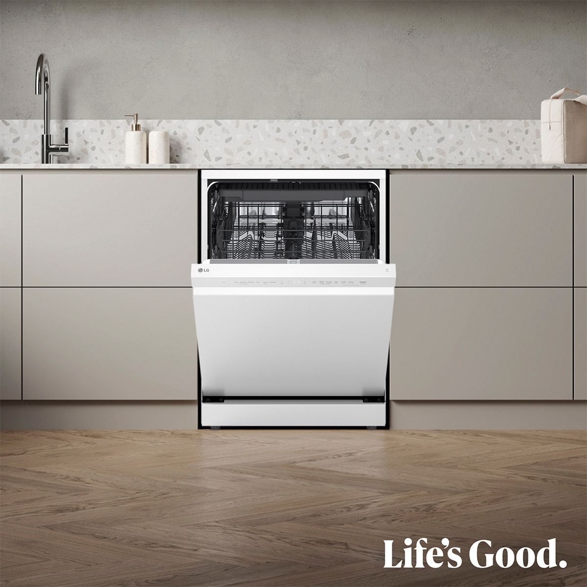 Lavavajillas LG 14 servicios QuadWashTM, con tercera bandeja - DF273FW Blanco-15
