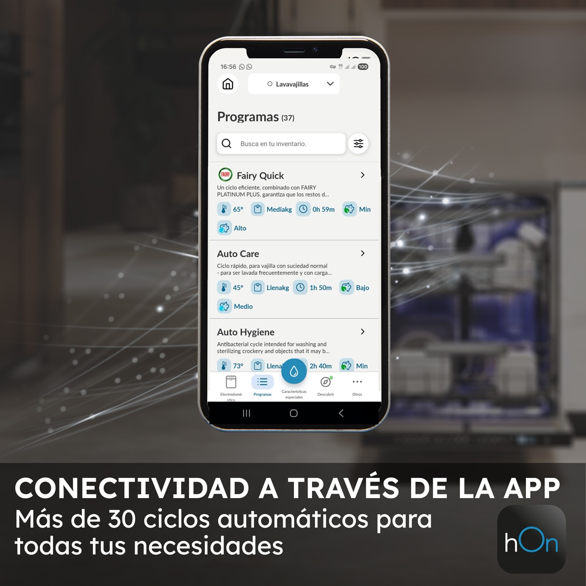 Lavavajillas Haier 16 Servicios, 3º bandeja, 60 cm, limpieza UV, I-Pro Shine Biovitae - XF 6B2M3BX - Inox Inox-10