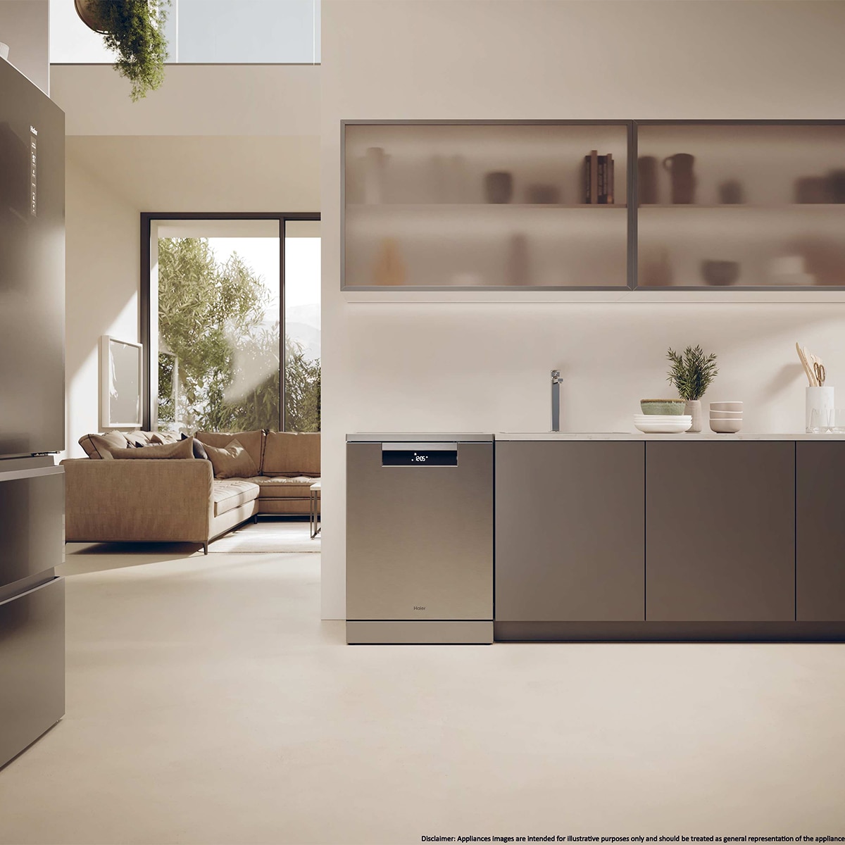 Lavavajillas Haier 16 Servicios, 3º bandeja, 60 cm, limpieza UV, I-Pro Shine Biovitae - XF 6B2M3BX - Inox Inox-14