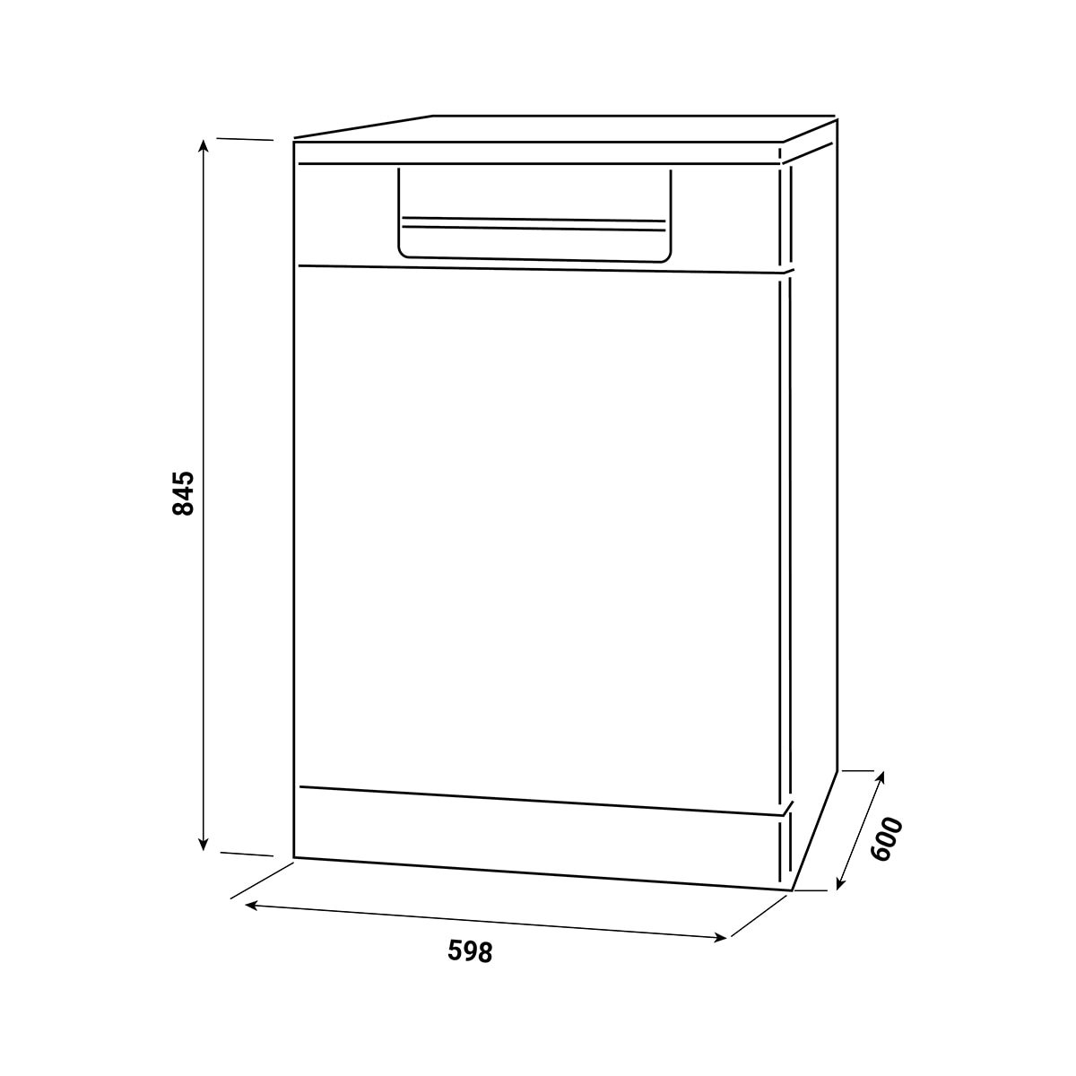 Lavavajillas Fagor 13 Servicios, 60 cm, 5 Programas - 3LVF-625 Blanco-2