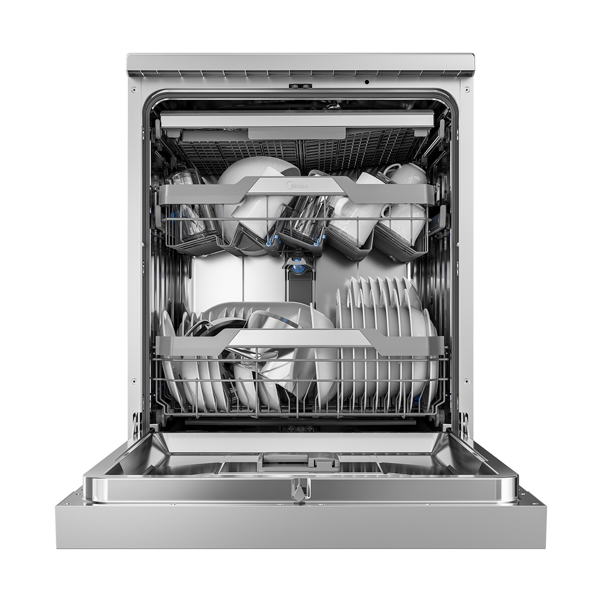 Máquina de Lavar Loiça Midea MDWEF1433DSS-WA de 14 Conjuntos e 60 cm, 6+3 Programas Inox-2