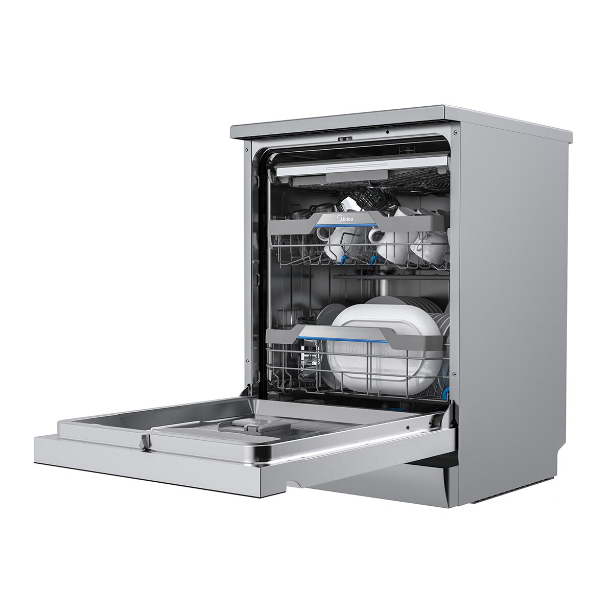 Máquina de Lavar Loiça Midea MDWEF1433DSS-WA de 14 Conjuntos e 60 cm, 6+3 Programas Inox-3