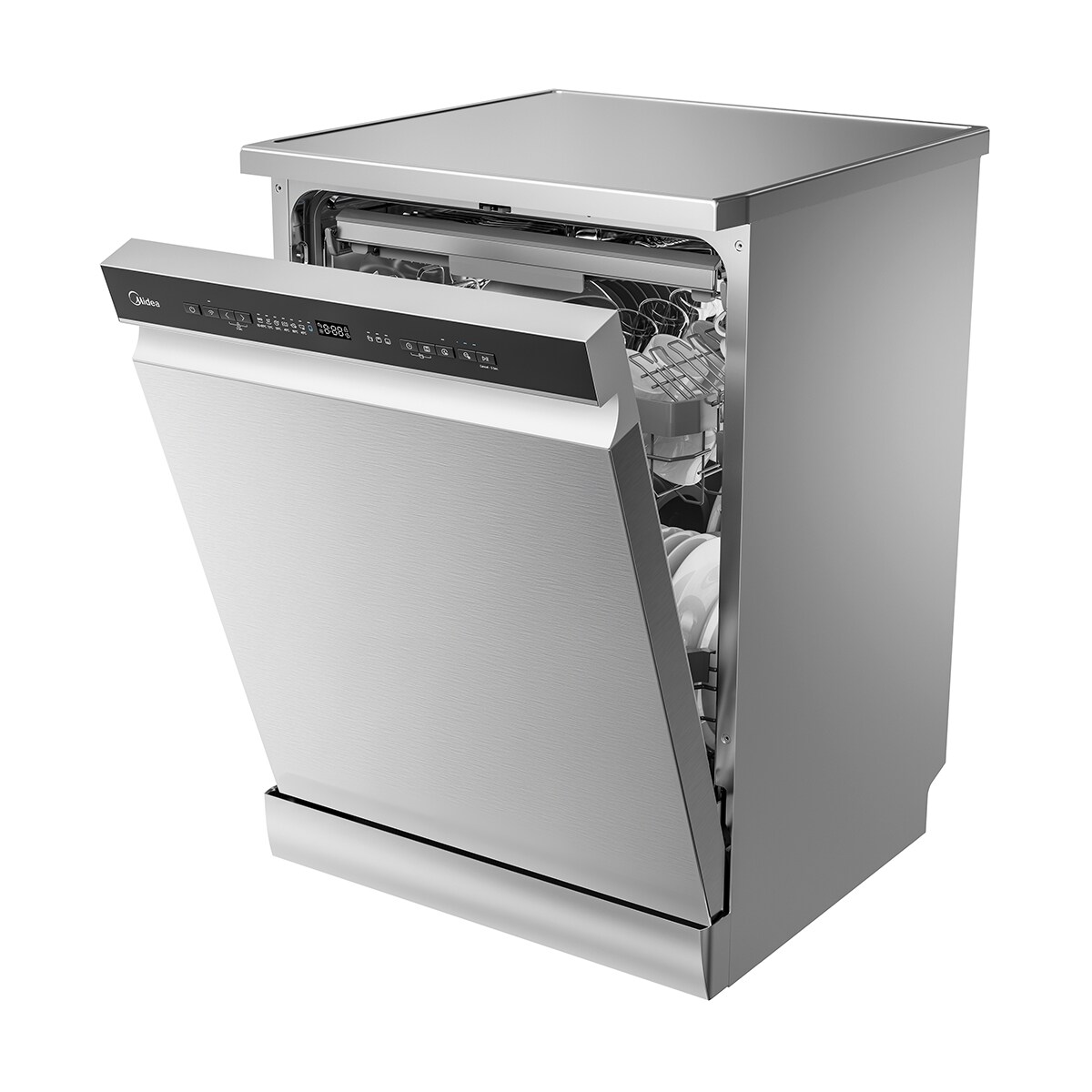 Máquina de Lavar Loiça Midea MDWEF1433DSS-WA de 14 Conjuntos e 60 cm, 6+3 Programas Inox-5
