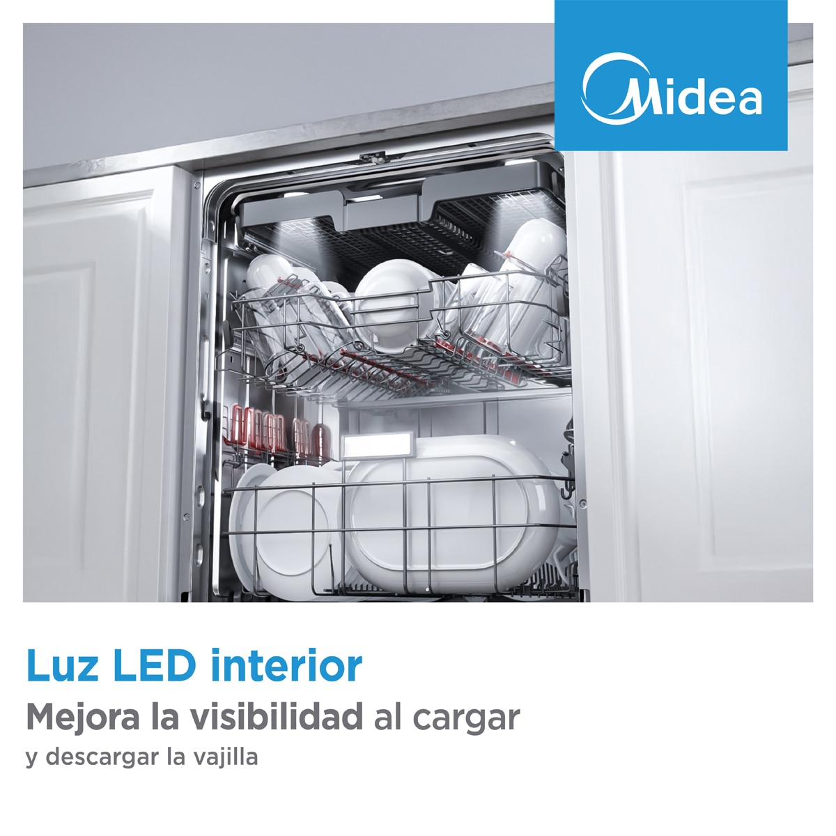 Lavavajillas Midea 14 servicios, 60 cm, 6+3 programas - MDWEF1433DSS-WA Inox-10