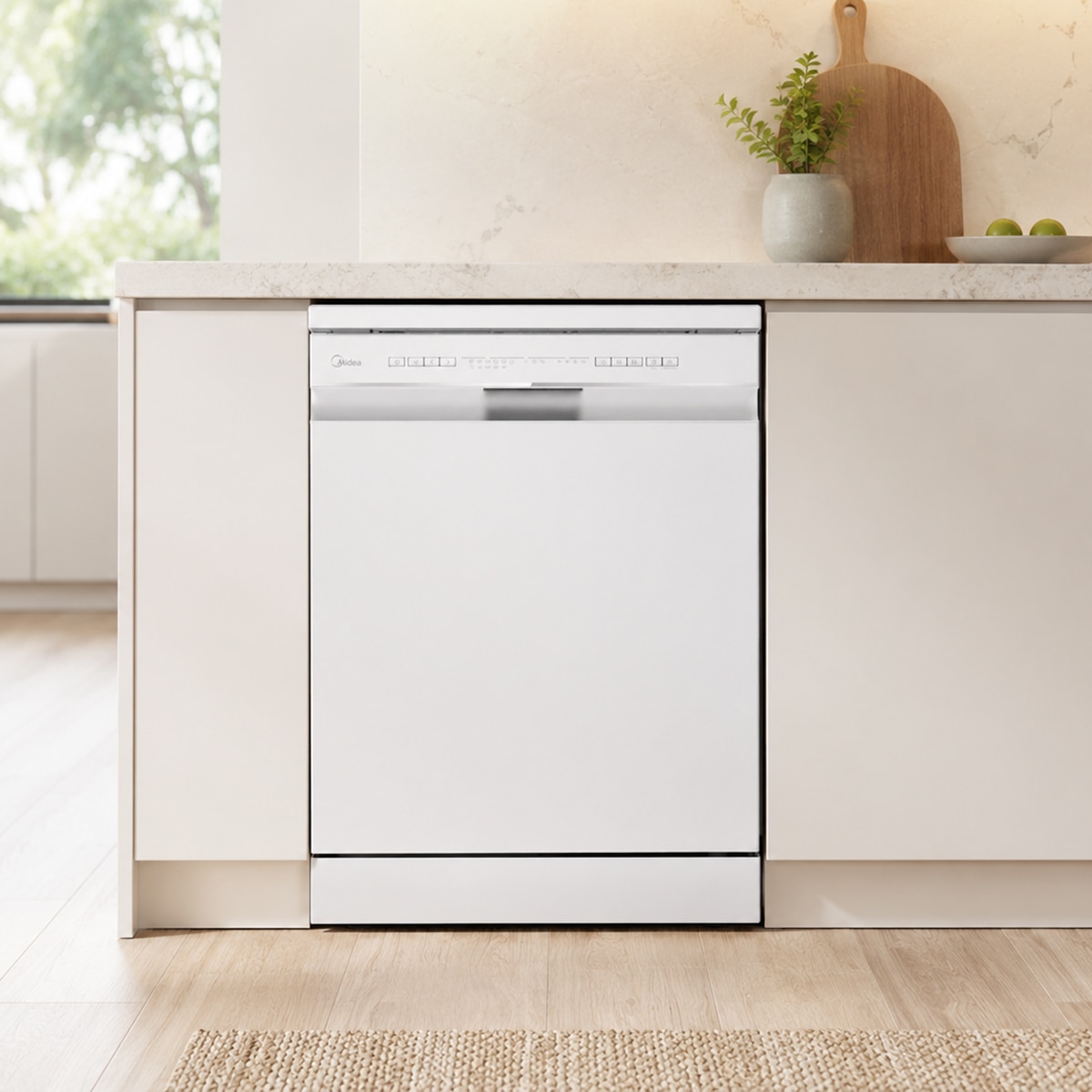 Máquina de Lavar Loiça Midea MDWPF1333CW-WE de 13 Conjuntos e 60 cm, 4+2 Programas - Branco Branco-12
