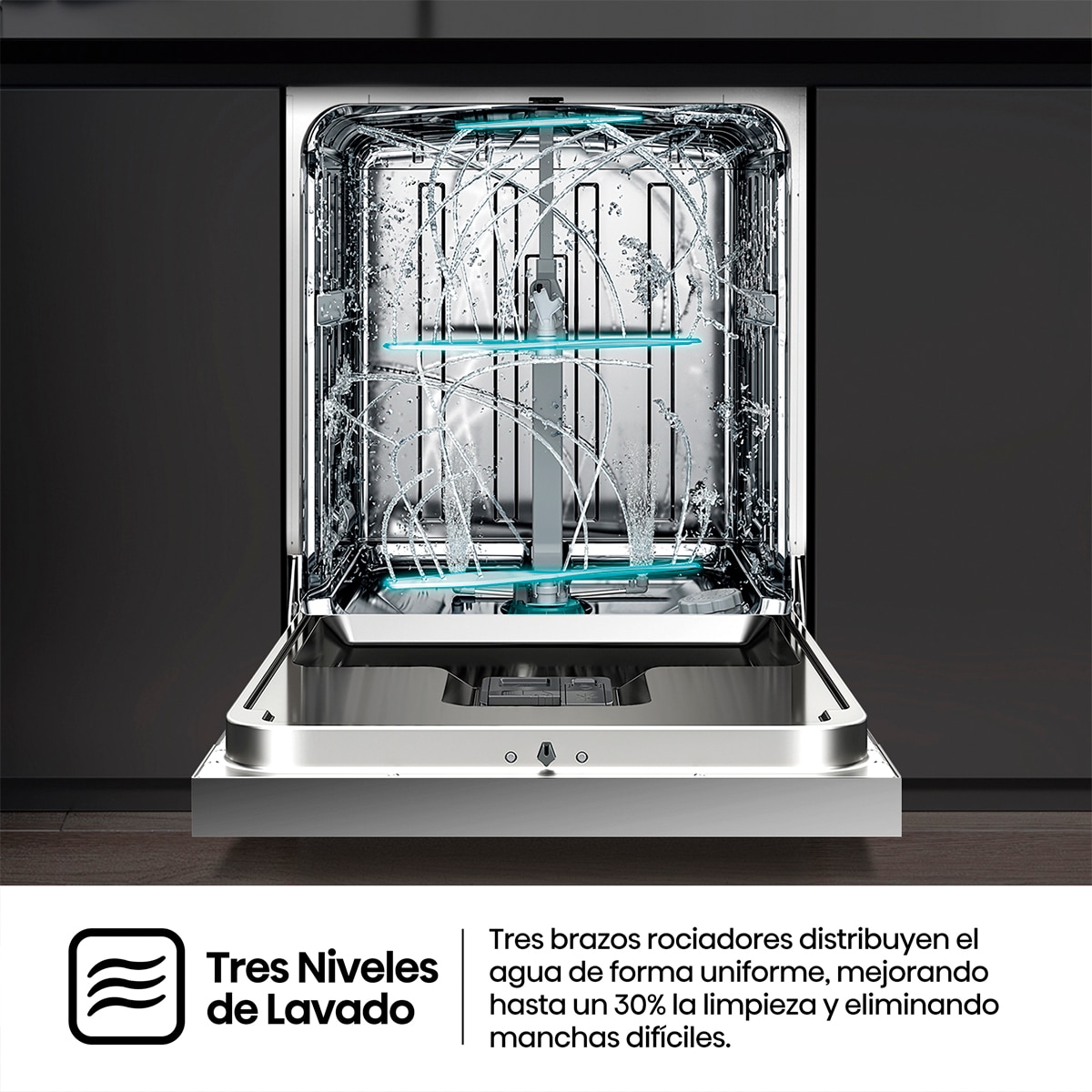 Lavavajillas Hisense 15 servicios, Tercera bandeja, 60 cm - HS643B90X Inox-12