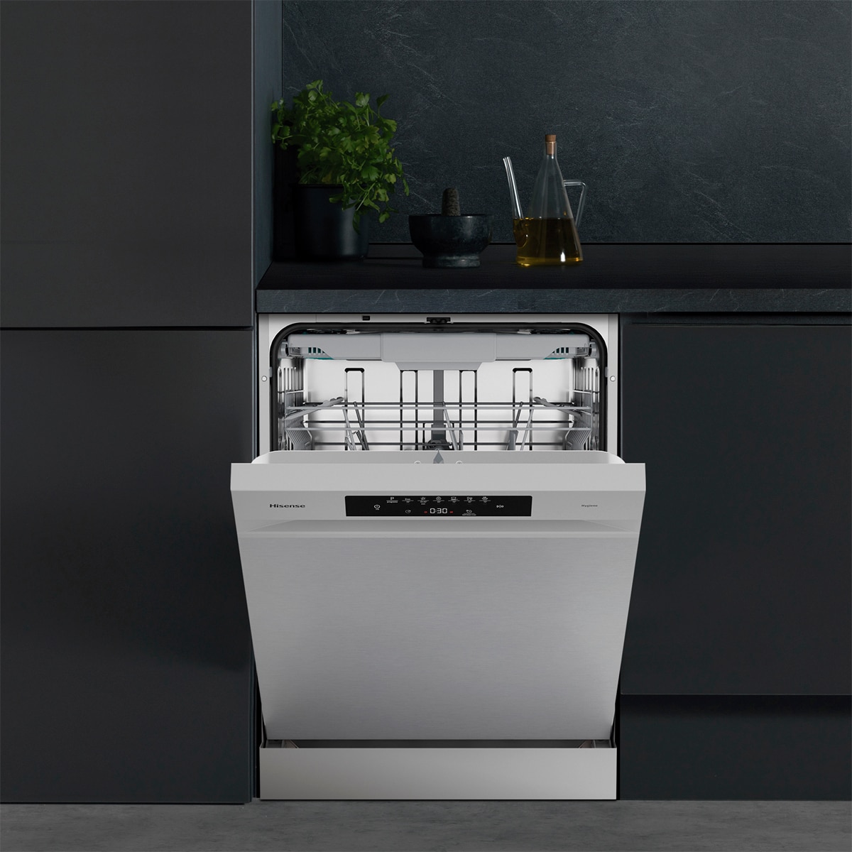 Lavavajillas Hisense 15 servicios, Tercera bandeja, 60 cm - HS643B90X Inox-17