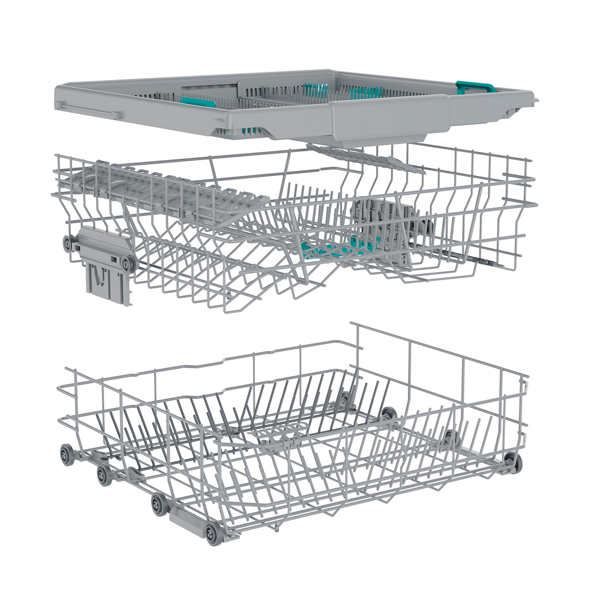 Lavavajillas Hisense 15 servicios, Tercera bandeja, 60 cm - HS643B90X Inox-18