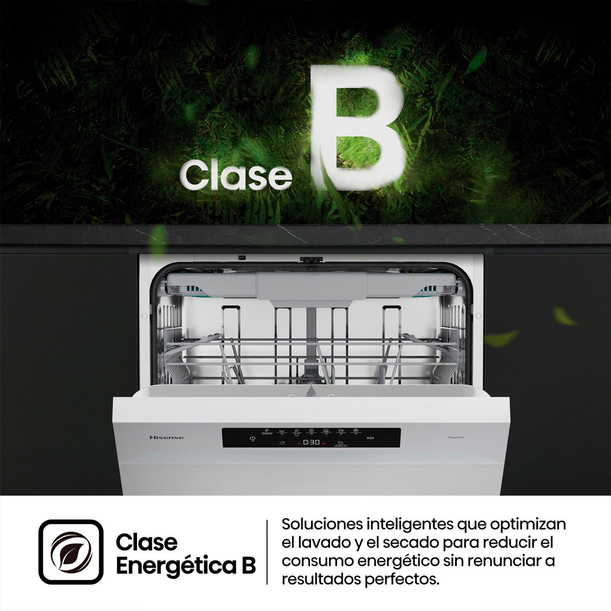Lavavajillas Hisense 15 servicios, Tercera bandeja, 60Cm - HS643B90W Blanco-4