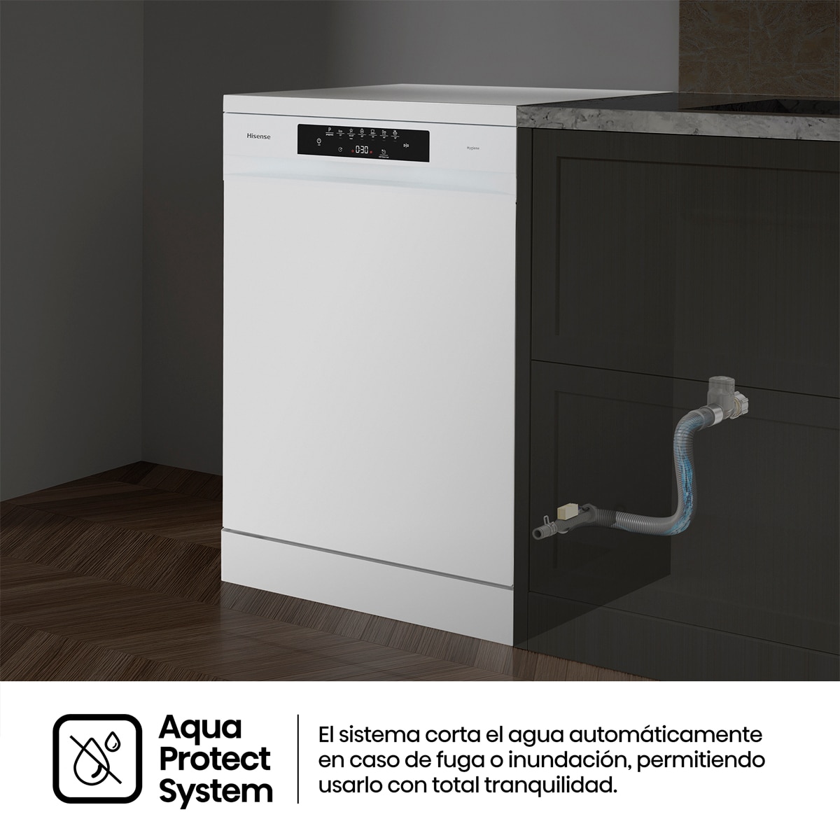 Lavavajillas Hisense 15 servicios, Tercera bandeja, 60Cm - HS643B90W Blanco-6