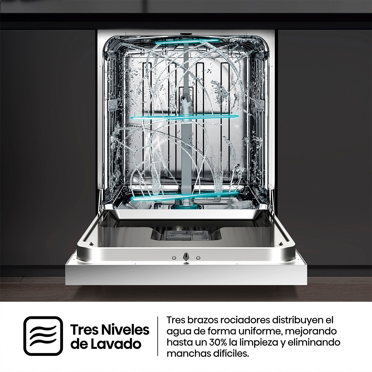 Lavavajillas Hisense 15 servicios, Tercera bandeja, 60Cm - HS643B90W Blanco-12