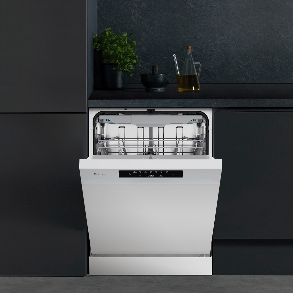 Lavavajillas Hisense 15 servicios, Tercera bandeja, 60Cm - HS643B90W Blanco-17
