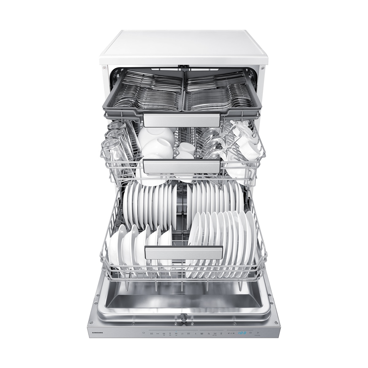 Lavavajillas Samsung 14 servicios, 60 cm Blanco - DW70H73YCFVU1 Blanco-8