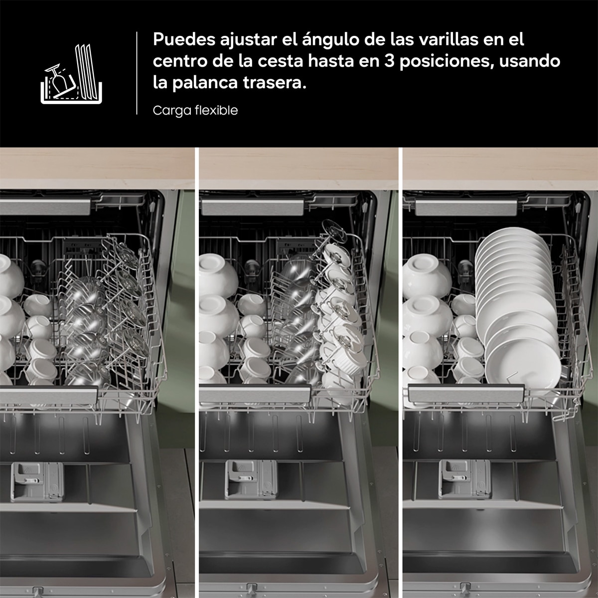 Lavavajillas Samsung 14 servicios, 60 cm Inox - DW70H73YCFRU1 Acero Inox-8
