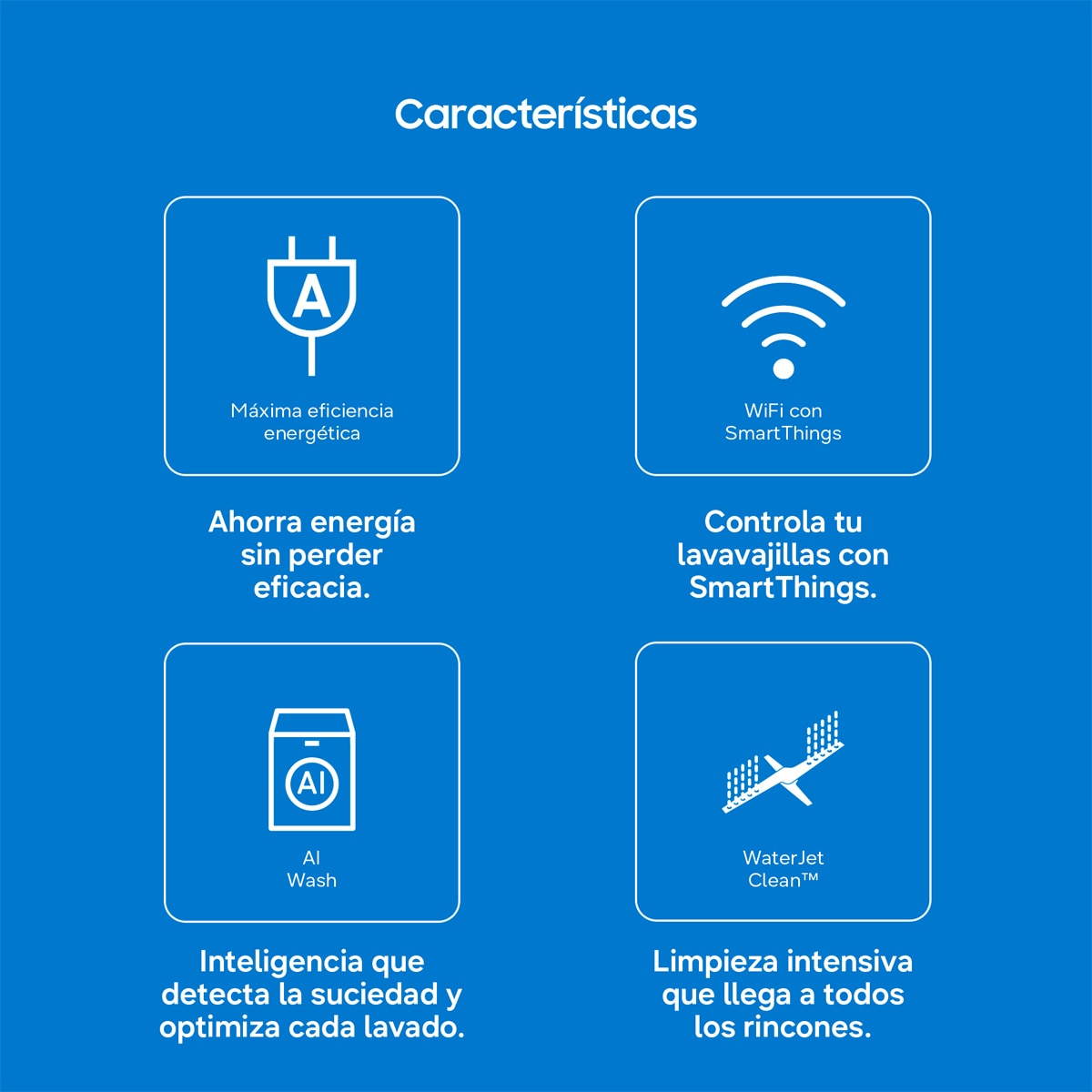Lavavajillas Samsung Libre Instalación Bespoke AI 60 cm 14 cubiertos Clase A Negro DW80H73YAFFU1 Grafito-4