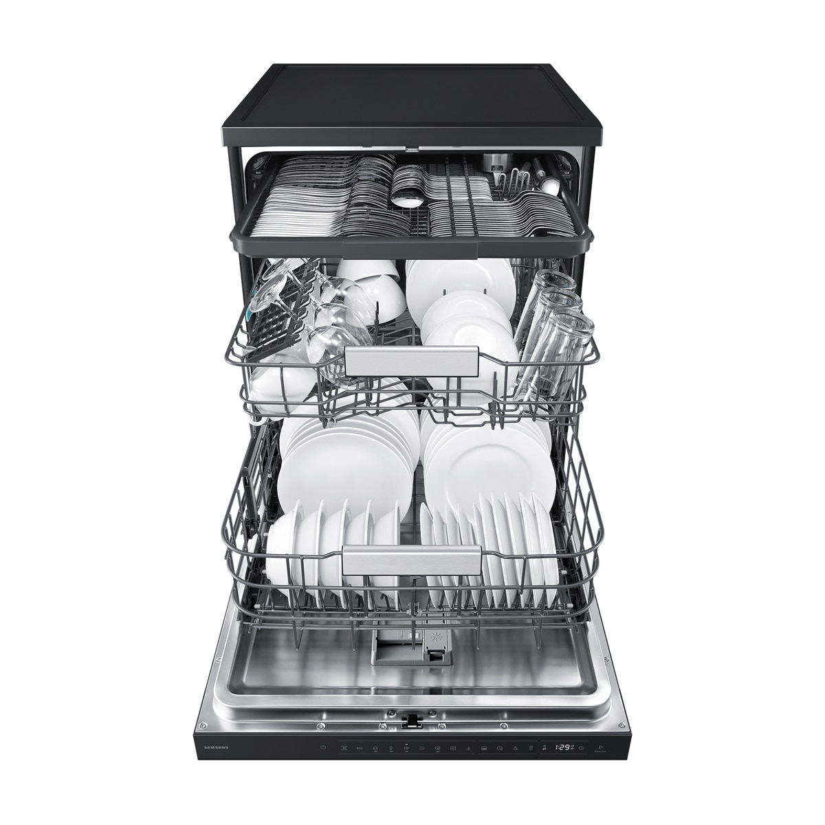 Lavavajillas Samsung Libre Instalación Bespoke AI 60 cm 14 cubiertos Clase B Negro DW80H73YBFFU1 Grafito-10