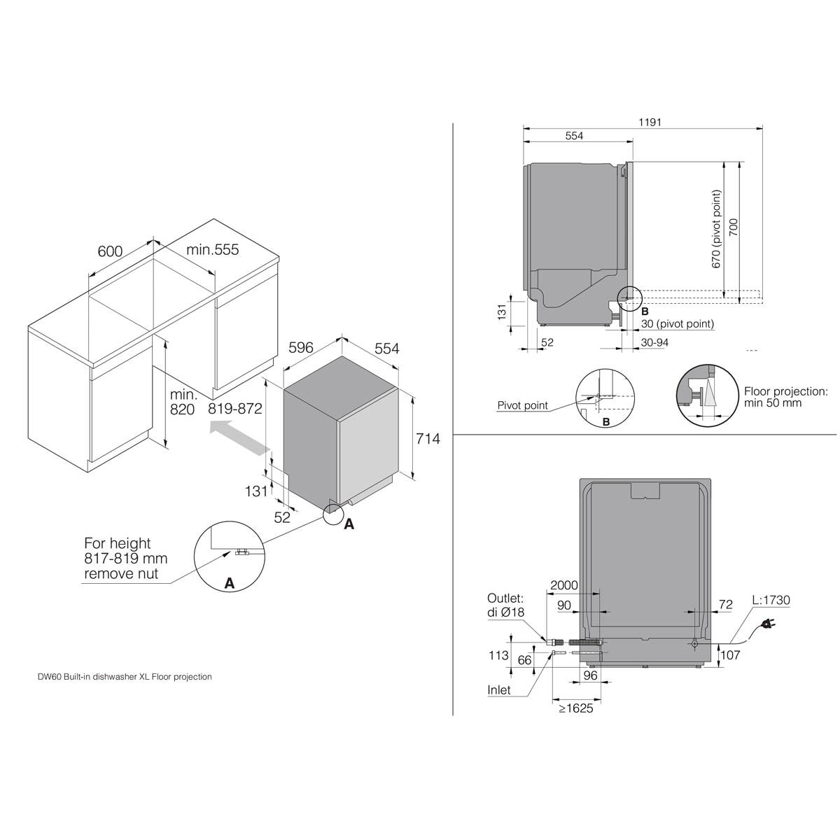 Lavavajillas ASKO 14 Servicios, 60 cm, 8 Steel™, - DBI745MIQ.W Blanco-3