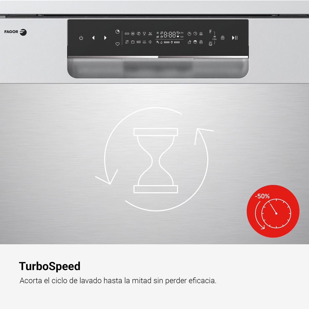 Lavavajillas Fagor 14 Servicios, 60 cm, Tercera Bandeja - 4LVF-639ADX Inox-8