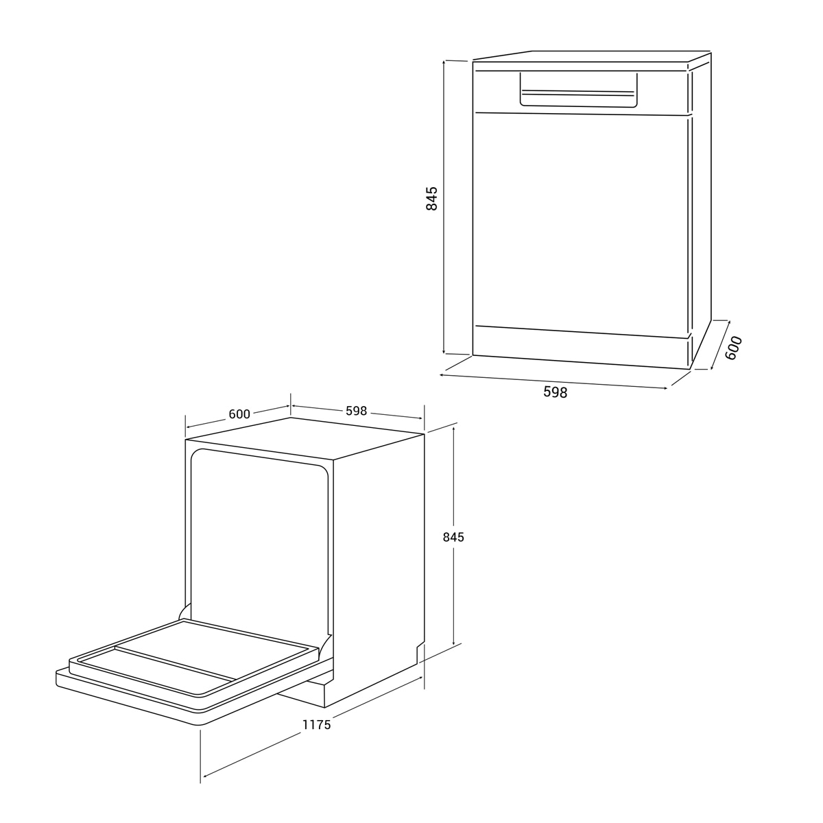 Lavavajillas Fagor 13 Servicios, 60 cm, Autodoor - 4LVF-623AD Blanco-2