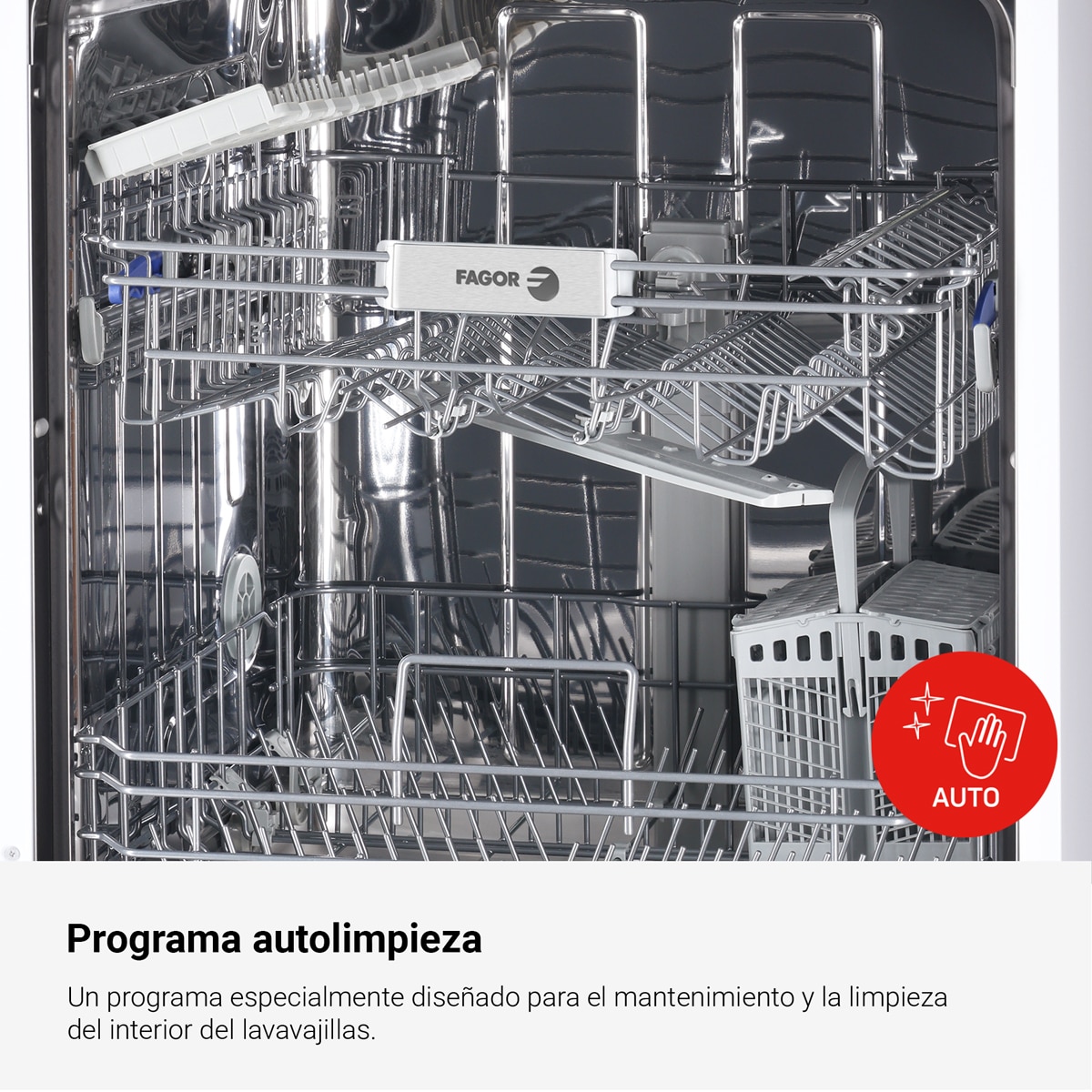 Lavavajillas Fagor 13 Servicios, 60 cm, Autodoor - 4LVF-623AD Blanco-9