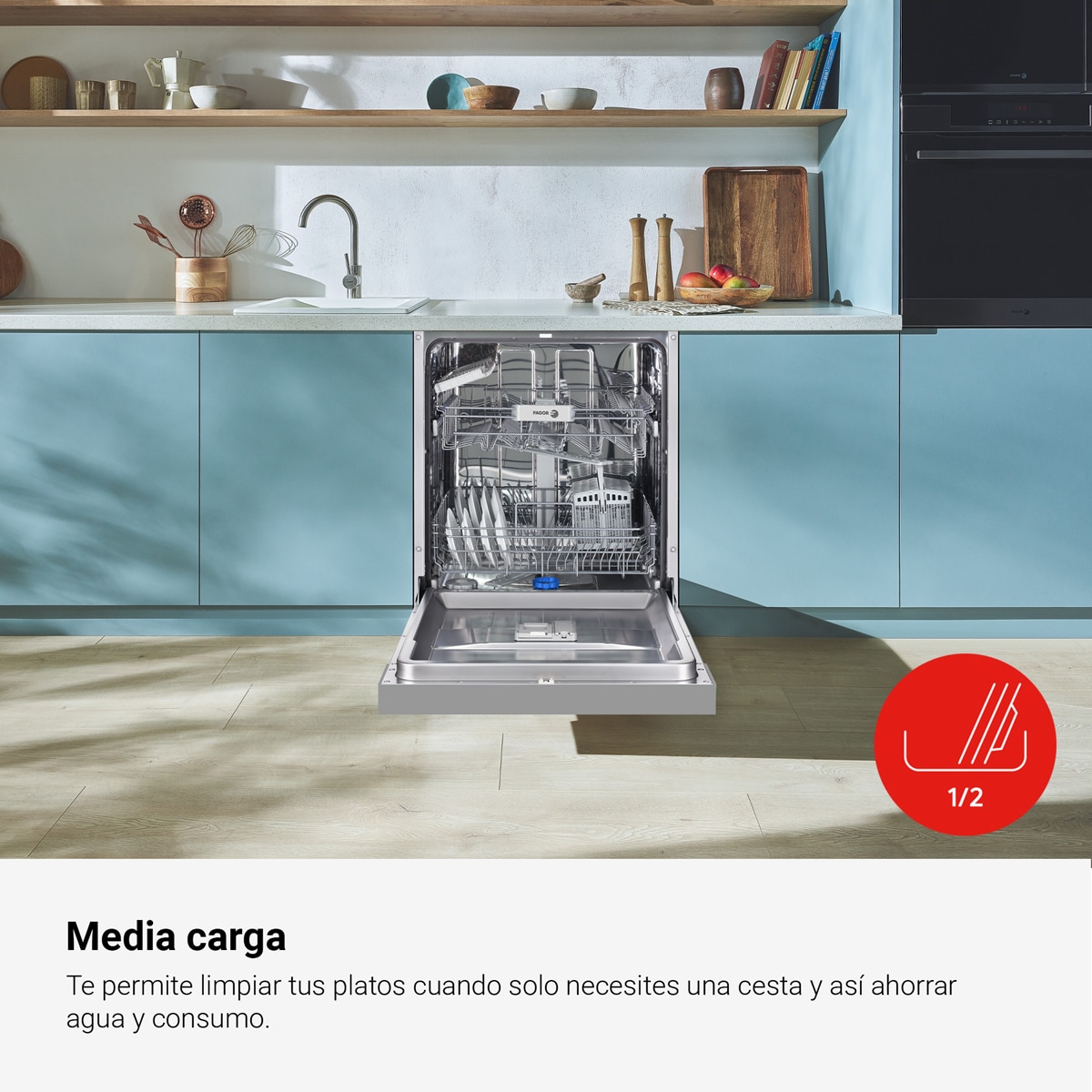 Lavavajillas Fagor 13 servicios, 60 cm, Autodoor - 4LVF-623ADX Silver-10