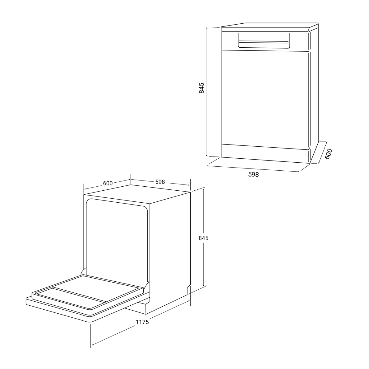 Lavavajillas Fagor Comfort 14 servicios, 60 cm, Bandeja para cubiertos - 4LVF-636ADX Inox-2