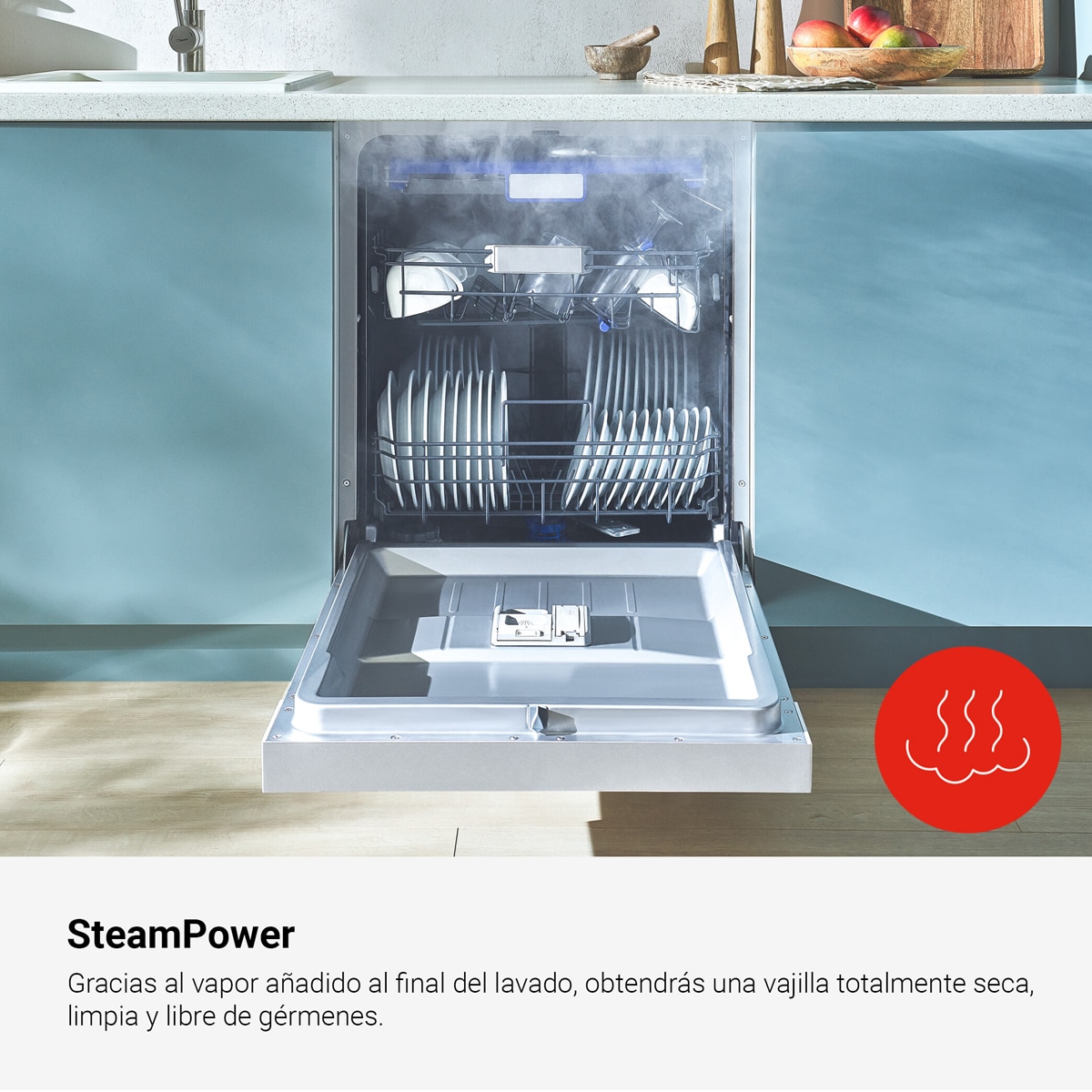 Lavavajillas Fagor Comfort 14 servicios, 60 cm, Bandeja para cubiertos - 4LVF-636ADX Inox-11