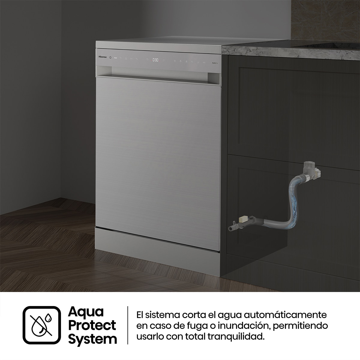 Lavavajillas Hisense 16 servicios, 8 programas, 60 cm- HS663A90XUK 6
