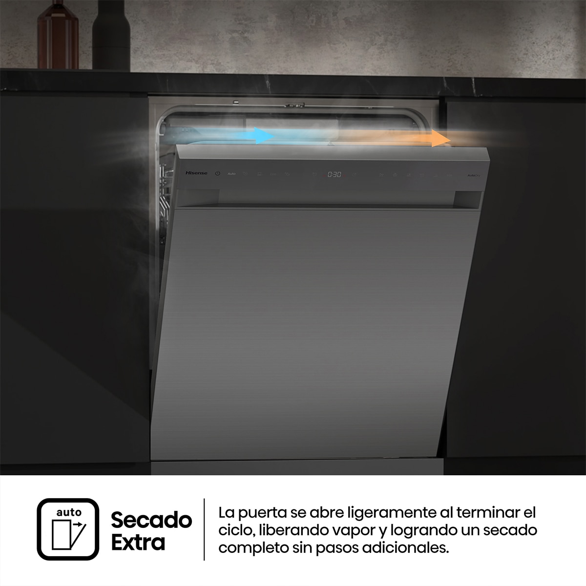 Lavavajillas Hisense 16 servicios, 8 programas, 60 cm- HS663A90XUK 7