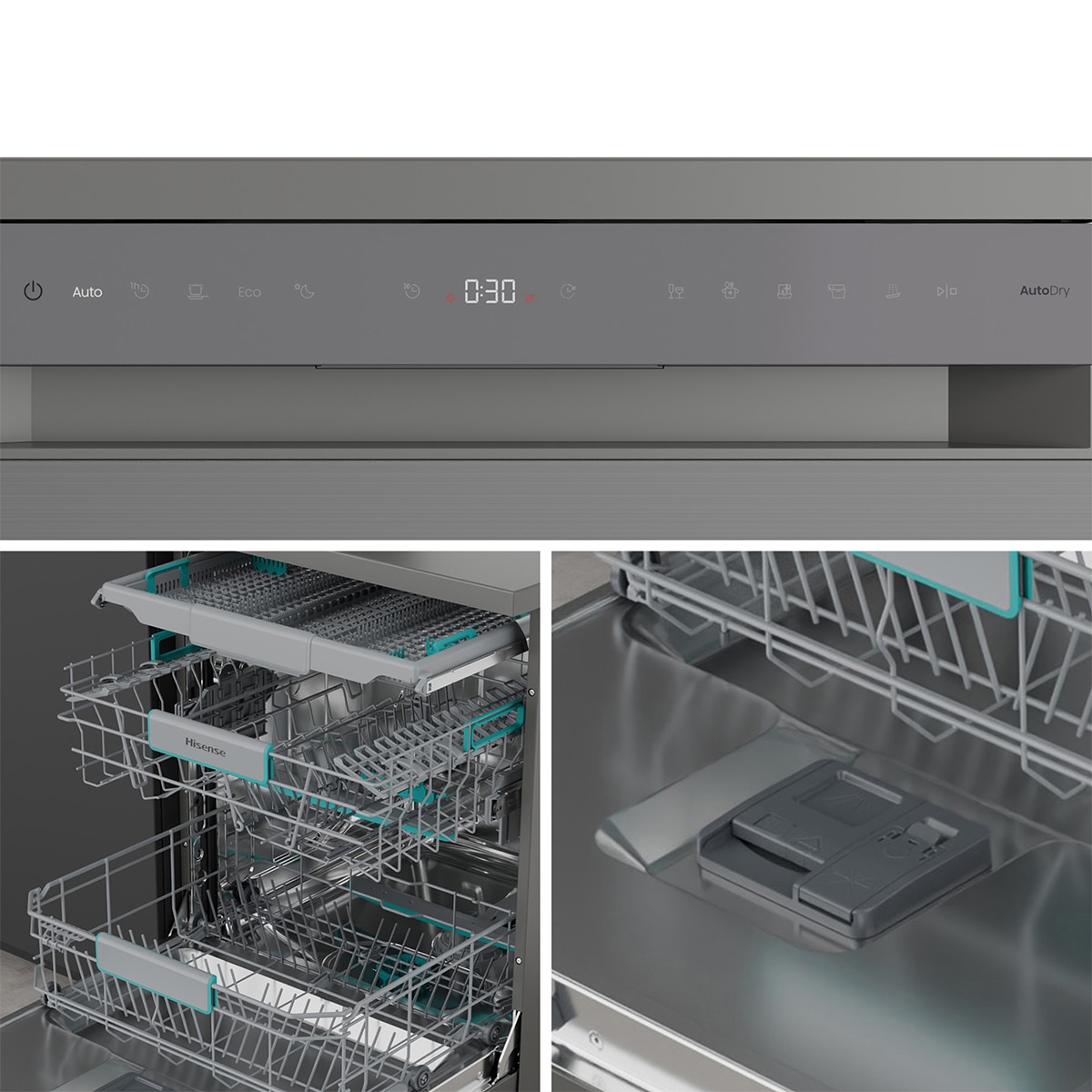 Lavavajillas Hisense 16 servicios, 8 programas, 60 cm- HS663A90XUK 16