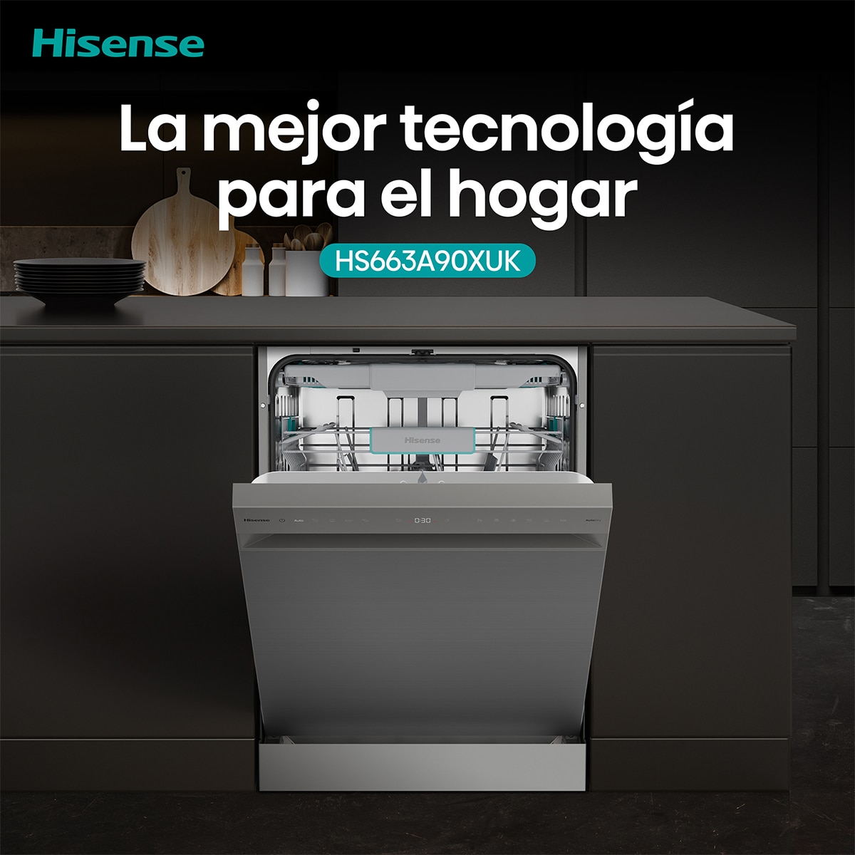 Lavavajillas Hisense 16 servicios, 8 programas, 60 cm- HS663A90XUK 17