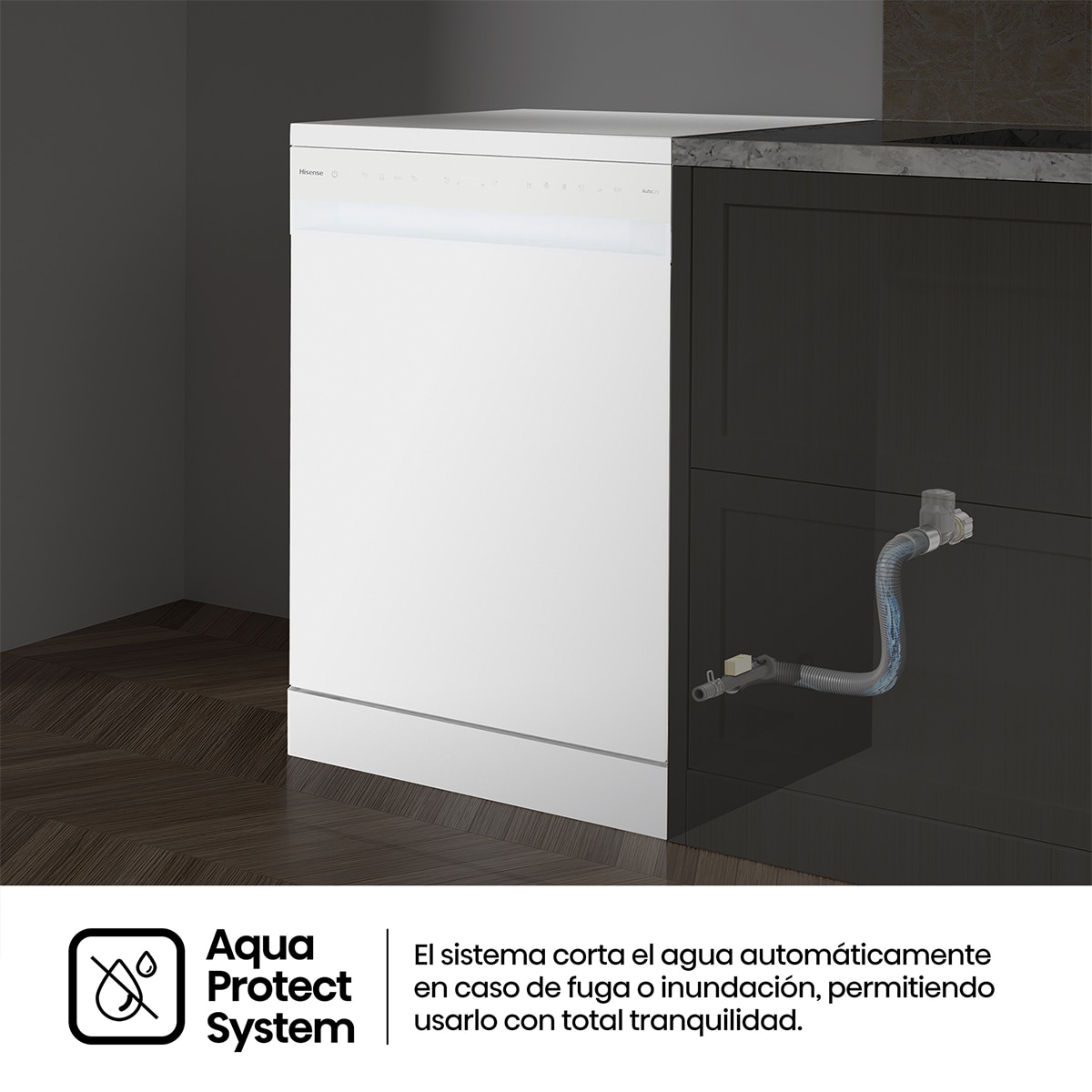 Lavavajillas Hisense 16 servicios, 8 programas, 60 cm - HS663A90WUK 6