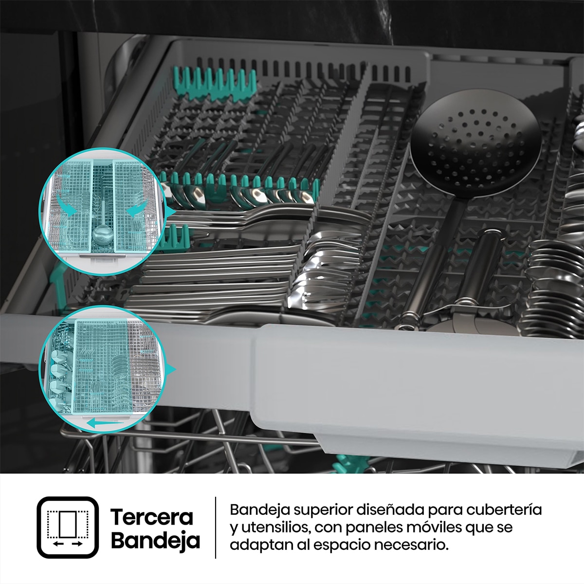 Lavavajillas Hisense 16 servicios, 8 programas, 60 cm - HS663A90WUK 11