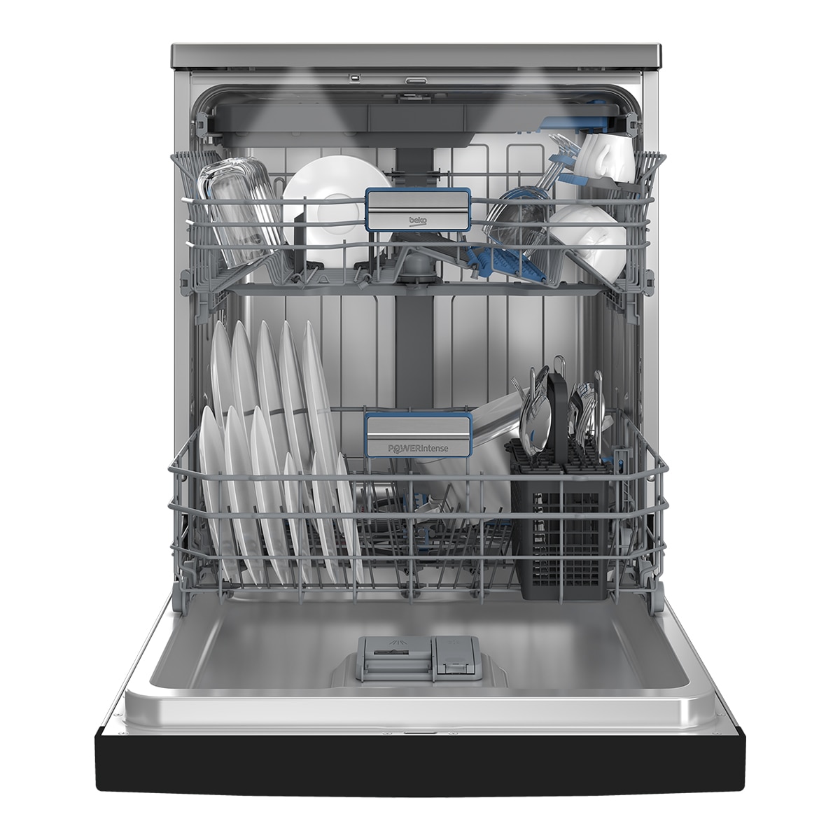 Lavavajillas Beko Power Intense, 15 servicios, 60 cm, 3ª Bandeja Flexi - BDFN36560XWP Inox-8