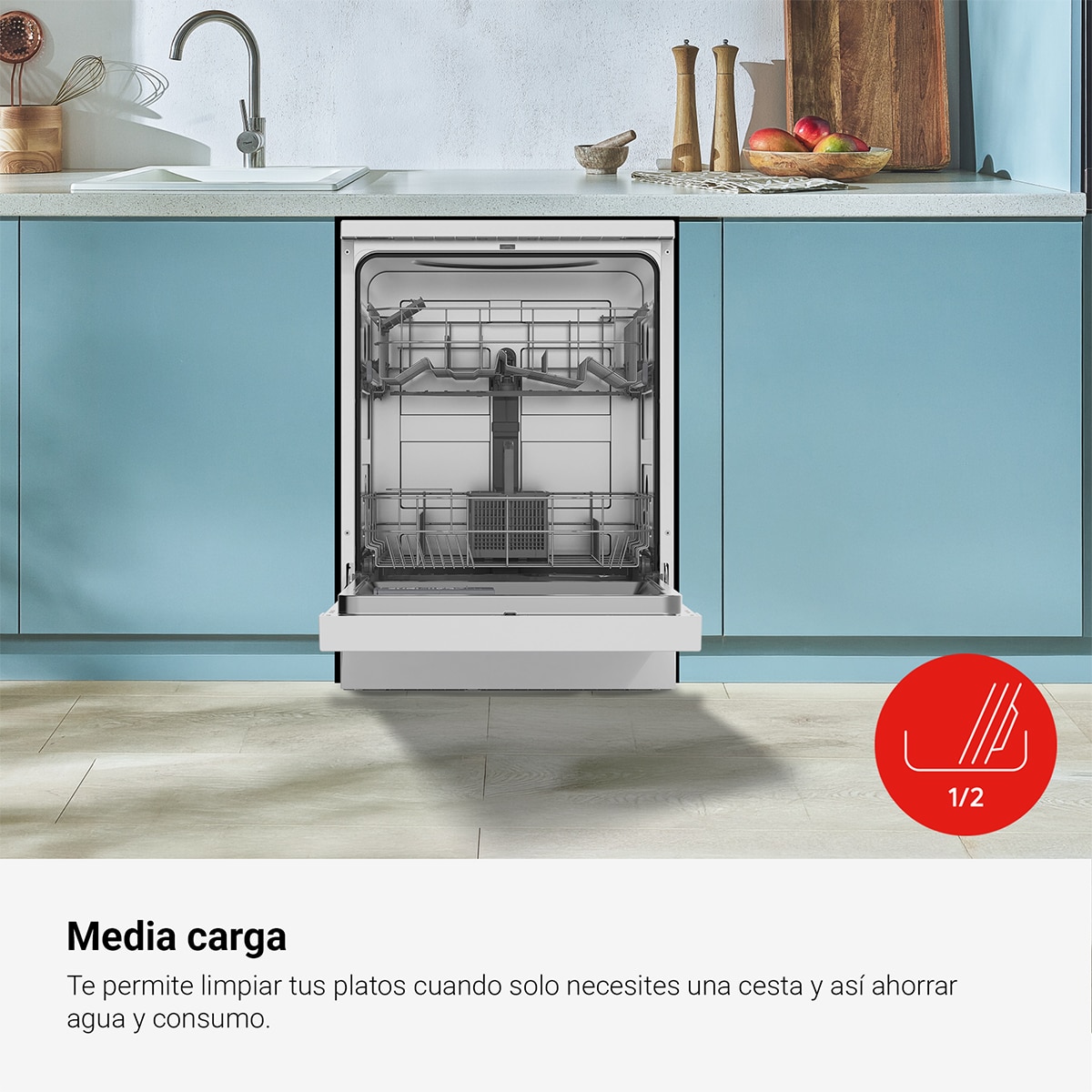 Máquina de Lavar Loiça Fagor 3LVF-620 Classic de12 Conjuntos, 60 Cm, 6 Programas - Branco Branco-8