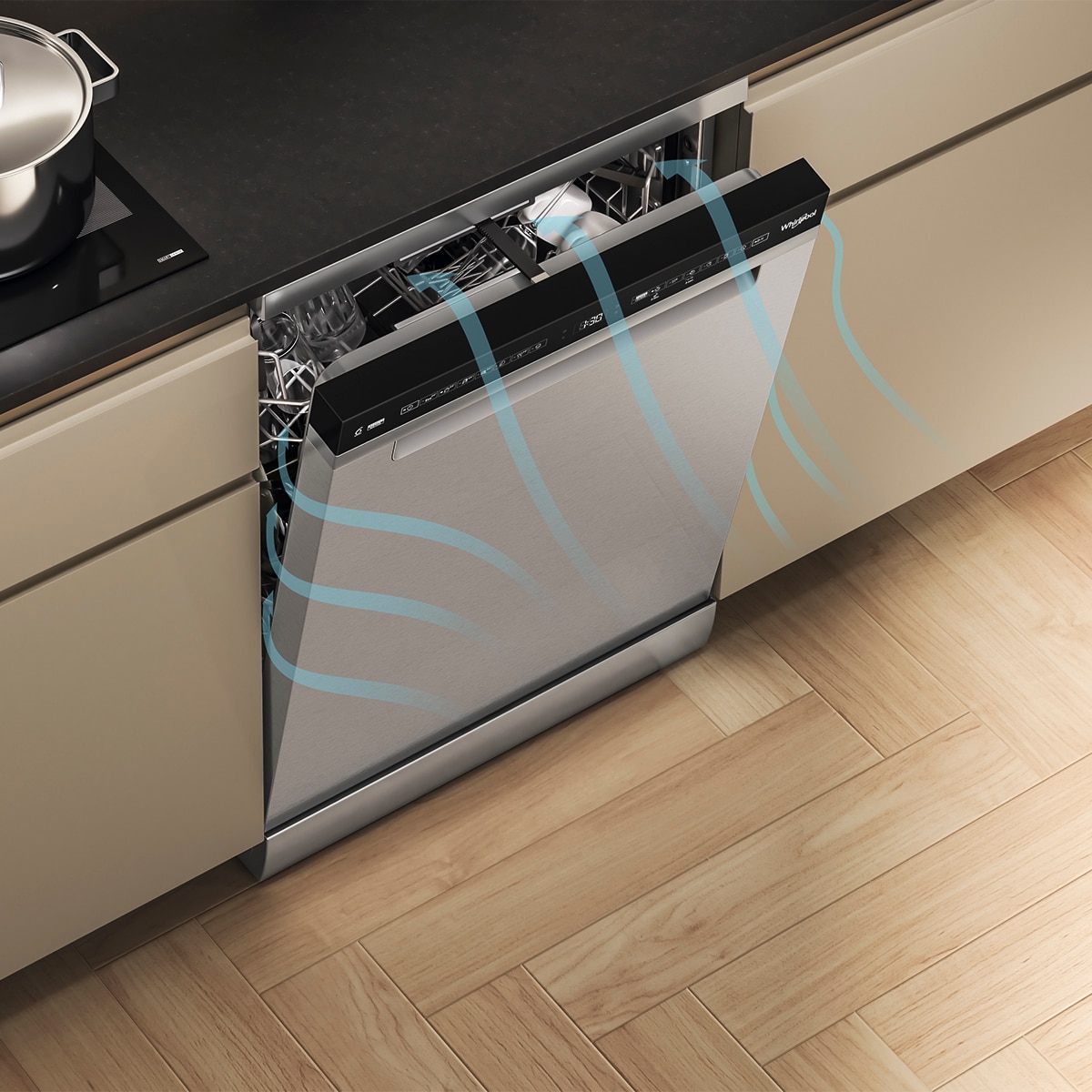Lavavajillas Whirlpool 15 servicios, 8 programas, 60 cm - W8F HS61X - Negro Negro-10