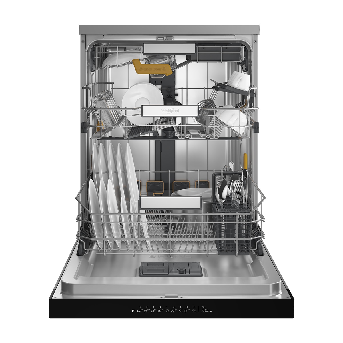 Lavavajillas Whirlpool 15 servicios, 10 programas, 60 cm - W8F HP51X - Negro Negro-4