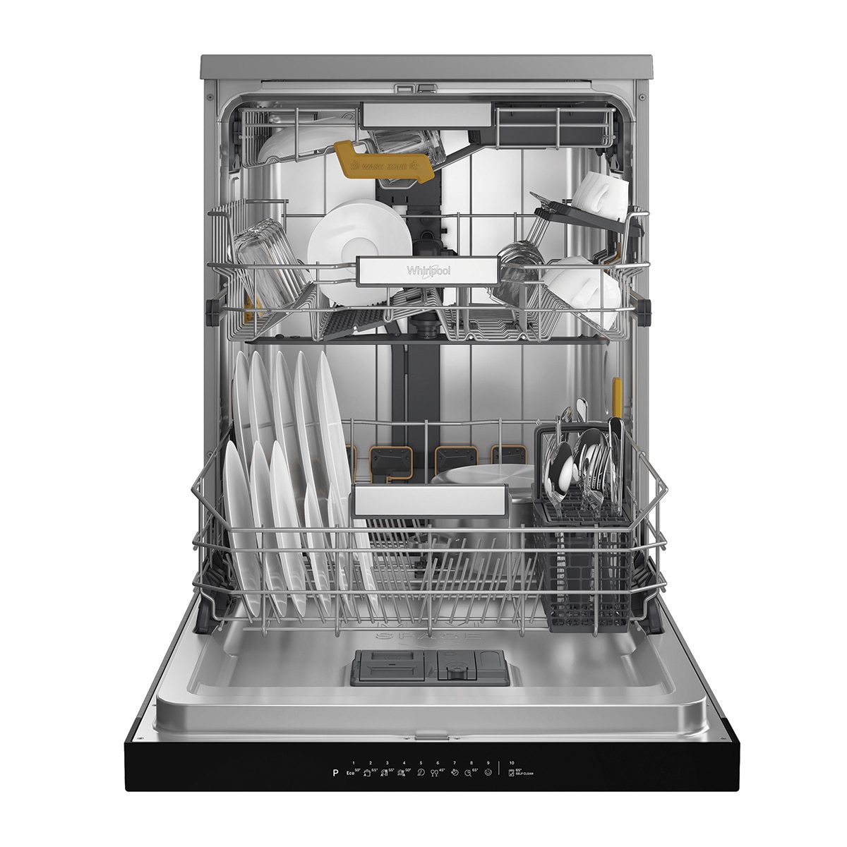Lavavajillas Whirlpool 15 servicios, 10 programas, 60 cm - W8F HP51X - Negro Negro-7