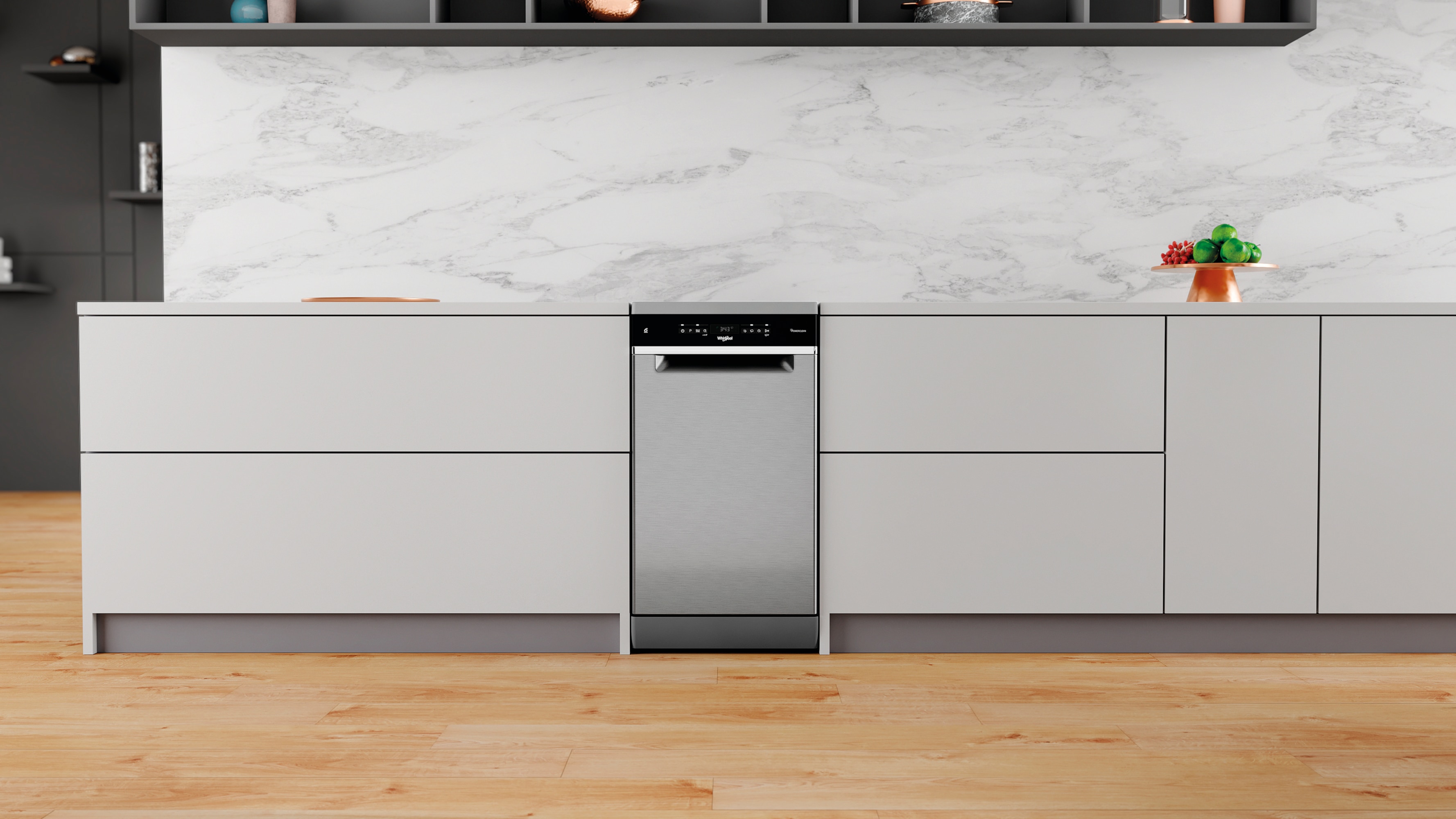Lavavajillas Whirlpool 10 servicios, Bandeja Cubiertos, 45 cm - WSFO 3O23 PF X - Inox Inox-4