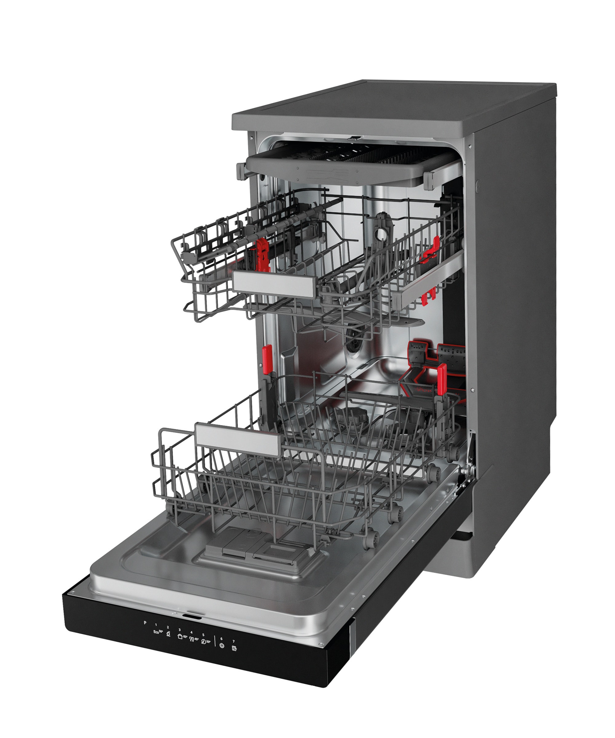 Lavavajillas Whirlpool 10 servicios, Bandeja Cubiertos, 45 cm - WSFO 3O23 PF X - Inox Inox-9