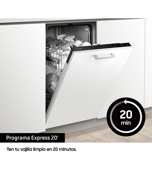 Lavavajillas Samsung 10 servicios, Bandeja Cubiertos, 45 cm - DW50R4070FW/EC - Blanco Blanco-4