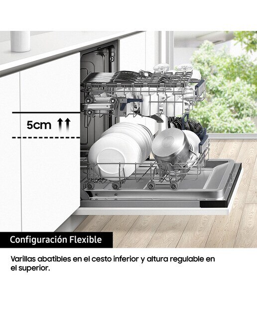 Lavavajillas Samsung 10 servicios, Bandeja Cubiertos, 45 cm - DW50R4070FW/EC - Blanco Blanco-6
