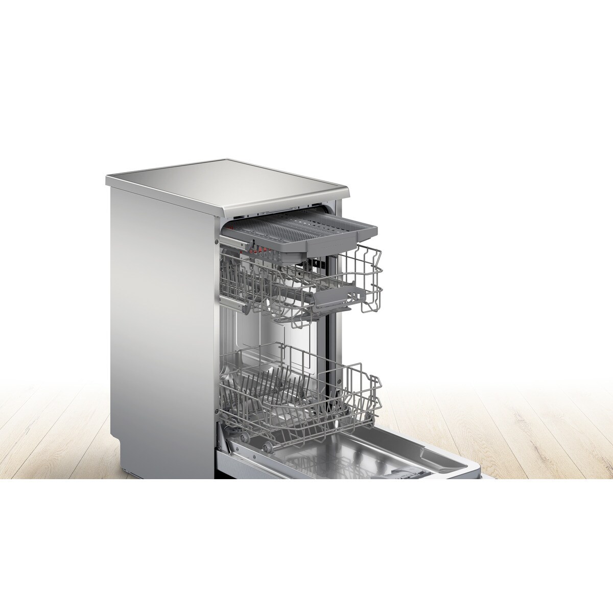Lavavajillas Bosch 10 servicios, Bandeja para cubiertos, 45 cm - SPS4EMI61E Acero Inox-3
